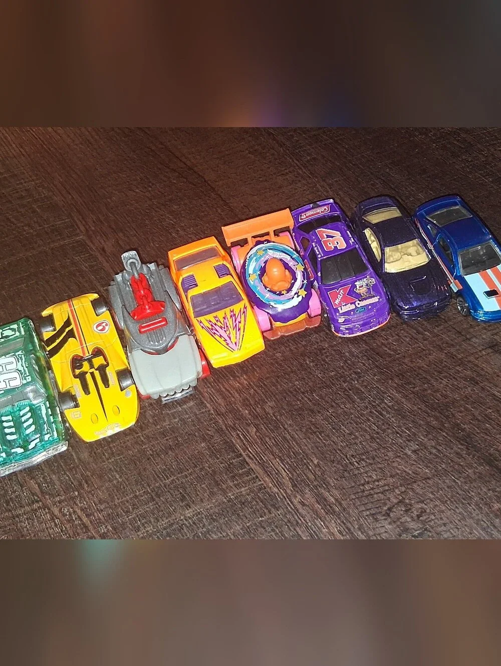 Assorted Kids Hot Wheels - Purple, Orange, Yellow, Blue
